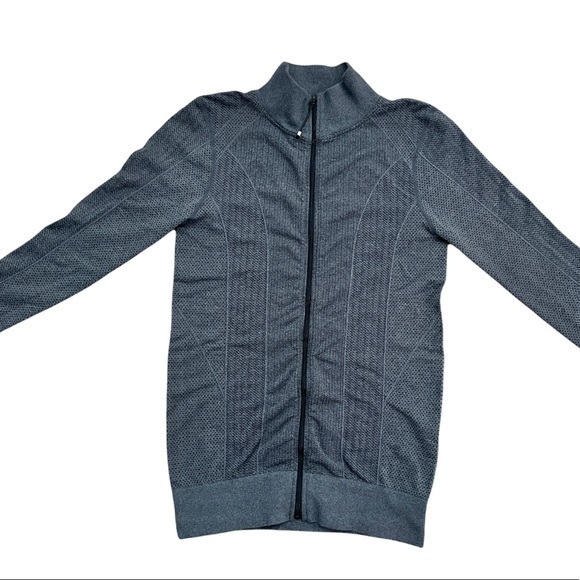 Lorna Jane Active Seamless Gray Charcoal Athletic Zip Jacket Sweater - Picture 2 of 15